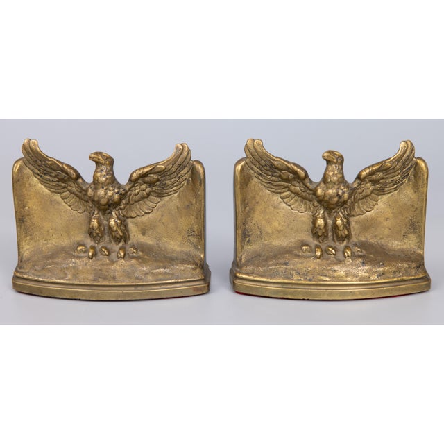 Antique American Federal Gilt Bronze Eagle Bookends Chairish