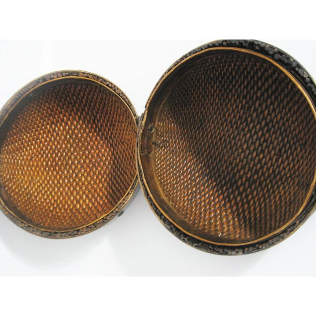 Chinese Woven Rattan Hat Box - 16" - Late 19thc. For Sale - Image 9 of 11