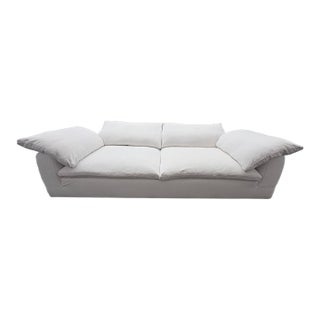 Rh Cloud 9' Luxe Sofa — 2-Cushion | Perennials Performance Textured Linen Weave | White For Sale