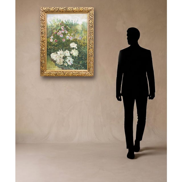 Alexandre Guelle, Flower Garden, 1911, Oil Painting on Canvas, Framed For Sale - Image 4 of 18
