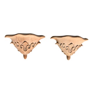 Terra Cotta Wall Planters - a Pair For Sale