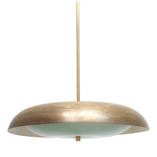 Large Pendant Lamp with Glass Shade, Italy, 1950s For Sale