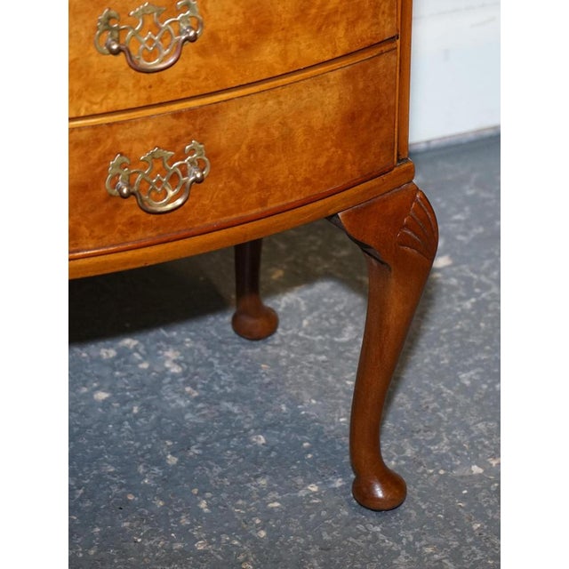 Wood Art Deco Style Burr Walnut Nightstands, Set of 2 For Sale - Image 7 of 18