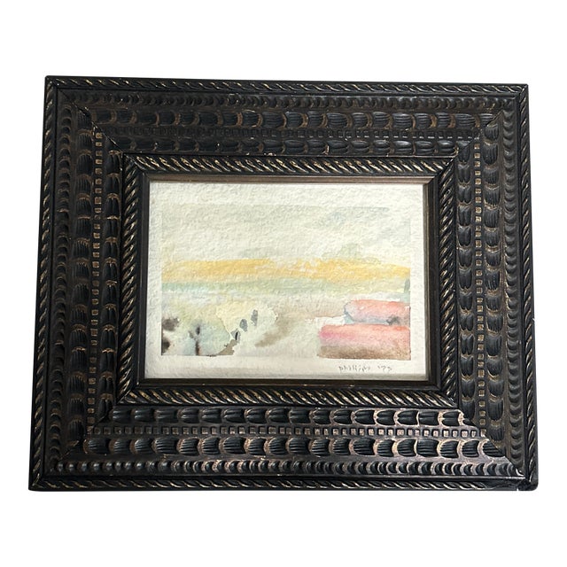 1970’s Original Abstract Pastel Watercolor Landscape Painting For Sale