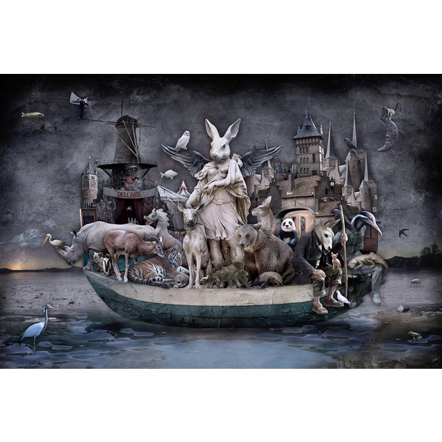 In Search of Arcadia by Marcin Owczarek | Photography of a surreal animal tableau on a boat For Sale