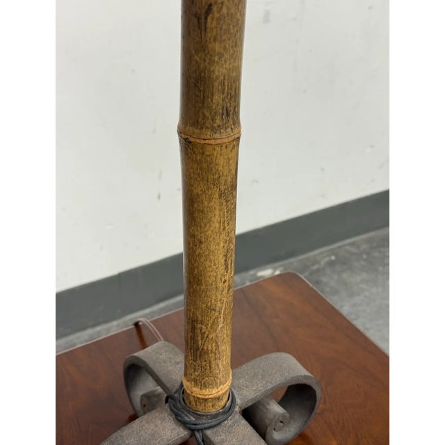 1970s Hollywood Regency Bamboo Form Table Lamp For Sale - Image 4 of 12