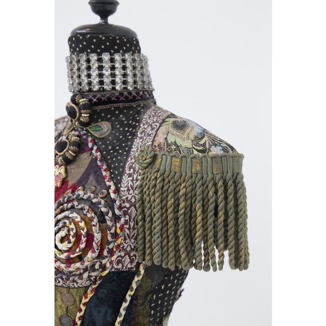 Susanna Hardage, Mannequin with Textile Assemblage, Coins and Costume Jewellery, 1980s, Mixed Media Sculpture For Sale - Image 11 of 16