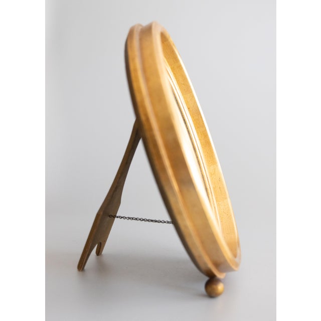 Vintage Italian Giltwood Vanity Dressing Table Easel Mirror For Sale - Image 4 of 10