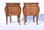 Chestnut Italian Burl Wood Bombe Nightstands, Breccia Marble Tops, 19th Century For Sale - Image 8 of 9