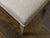 French Art Deco 1930s Bleached Walnut Bench with Brass Feet and Upholstery For Sale - Image 10 of 10