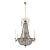 French Louis XVI Style Brass and Crystal Basket 9-Light Chandelier For Sale