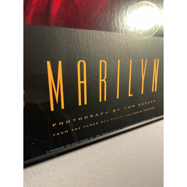 Mid-Century Modern 1994 Marilyn Monroe 'Nude Calendar' Poster by Tom Kelley, Framed 34" X 24" For Sale - Image 3 of 7