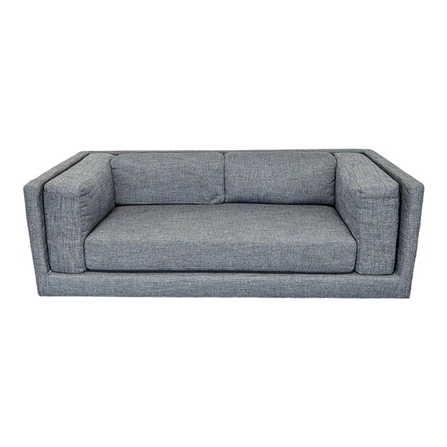 Cb2 Bolla Modern Grey 3-Seat Sofa For Sale