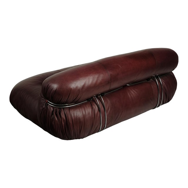 Soriana 2-Seater Sofa in Brown Leather by Afra & Tobia Scarpa for Cassina, 1969 For Sale - Image 17 of 18