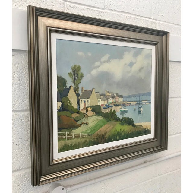 Brittany Coastal Painting France by Modern French Impressionist Landscape Artist. Douarnenez, Brittany, France, is a rare...