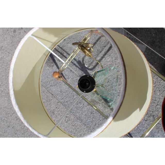Italian Brass Table Lamp from Cristal Art, 1950s For Sale - Image 4 of 12