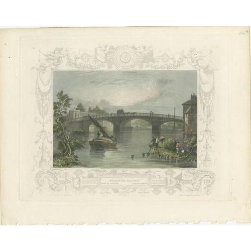Hand-Colored Engravings of Windsor Views, England, 1840, Set of 2 For Sale - Image 4 of 10