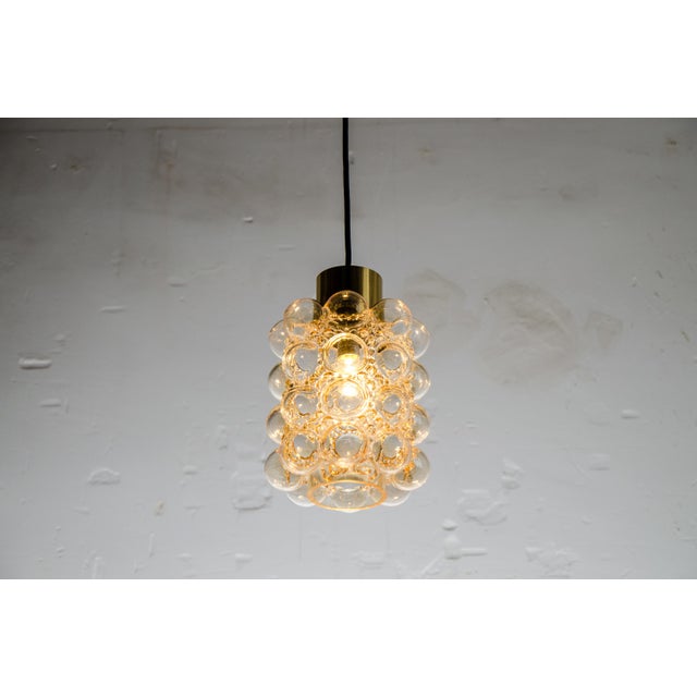 Bubble Glass Pendant Lamps attributed to Helena Tynell & Heinrich Gantenbrink for Limburg, 1960s, Set of 2 For Sale - Image 9 of 9
