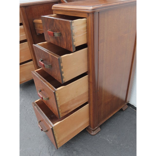 1920s Art Deco Vanity Makeup Table With Bakelite Handles 6580 For Sale In Miami - Image 6 of 18