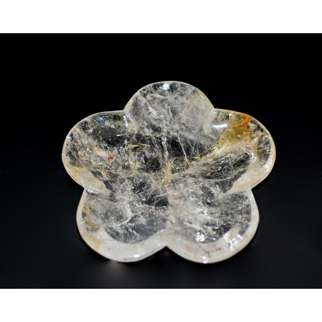 Clear Rock Crystal Peach Blossom Japanese Artisan Hand Crafted For Sale In Los Angeles - Image 6 of 10