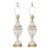 Pair of French Glass Table Lamps For Sale