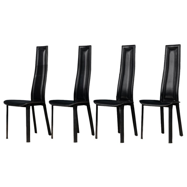 Italian Alice Dining Chairs by Giorgio Cattelan for Emmepi, 1984, Set of 4 For Sale