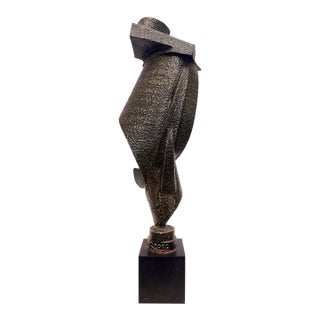 Huge 1960s John Roper Abstract Brutalist Bronze Sculpture, 40 Inches For Sale