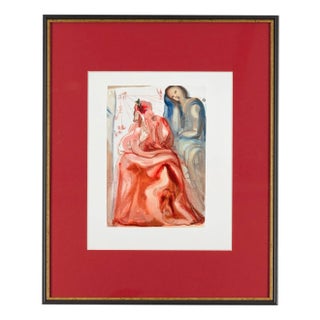 Salvador Dali, Dante's Confession, 1960, Woodcut Print, Framed For Sale
