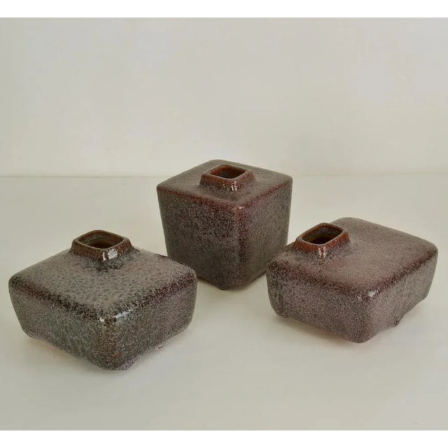 Block Vases in Purple and Turquoise Ceramic from Groeneveldt, 1960s, Set of 6 For Sale - Image 4 of 13