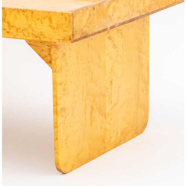 Late 20th Century Modern Bird's Eye Maple Tray Table For Sale - Image 5 of 8