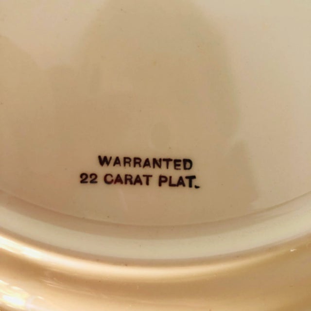 Ceramic Vintage Art Deco Style Taylor Smith China Luncheon Plates- Set of 4 For Sale - Image 7 of 8