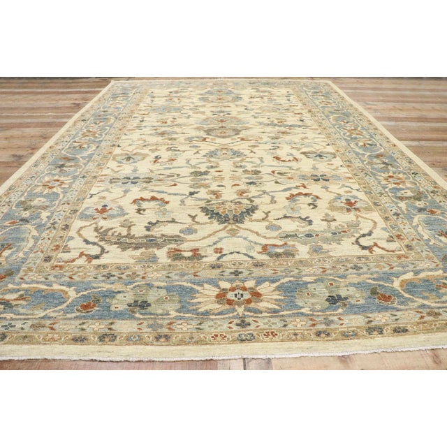 Textile Persian Sultanabad Rug - 10'00 X 14'03 For Sale - Image 7 of 9