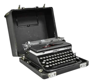 Vintage Royal De Luxe Deluxe Touch Control Manual Typewriter With Carrying Case