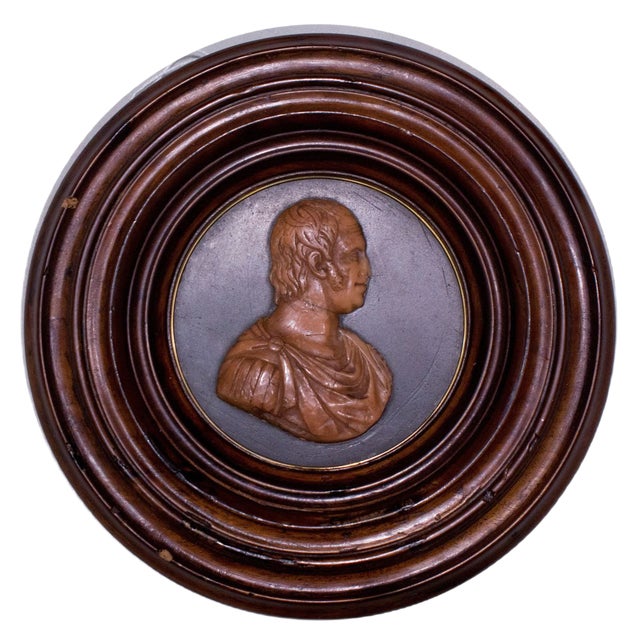 19th Century Bas Relief with Profile of Ferdinando IV Borbone For Sale