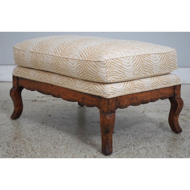 Guy Chaddock Country French Zebra Print Chair & Ottoman For Sale - Image 15 of 18