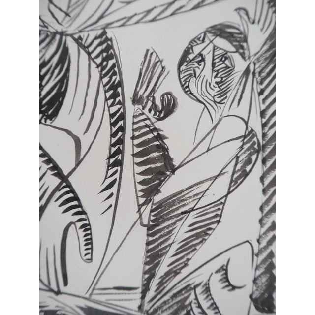 Modern Léopold Survage, Adoration, 1945, Original Ink & Wash For Sale - Image 3 of 8