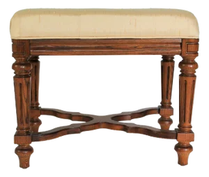 Vintage Louis XVI Style Upholstered Bench by Hammary
