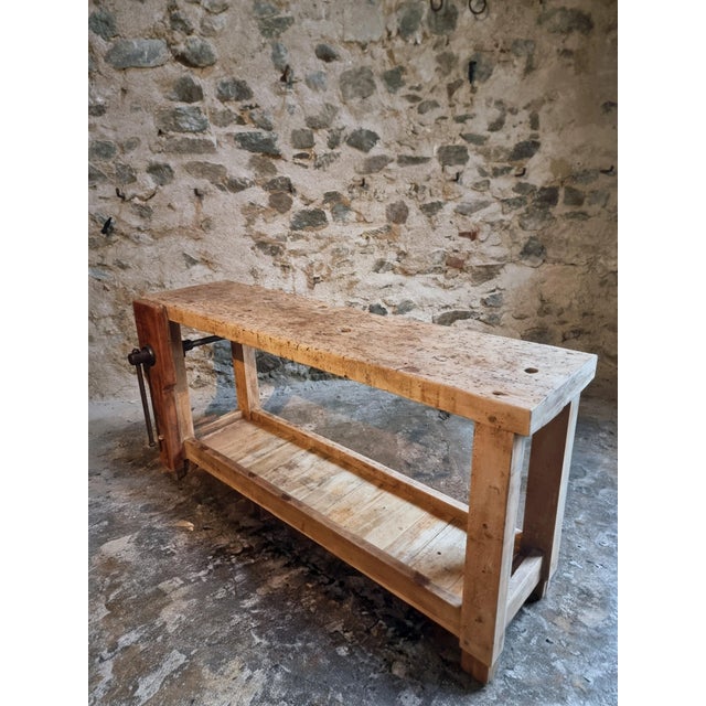 Antique French Workbench in Oak, 1900 For Sale - Image 11 of 18