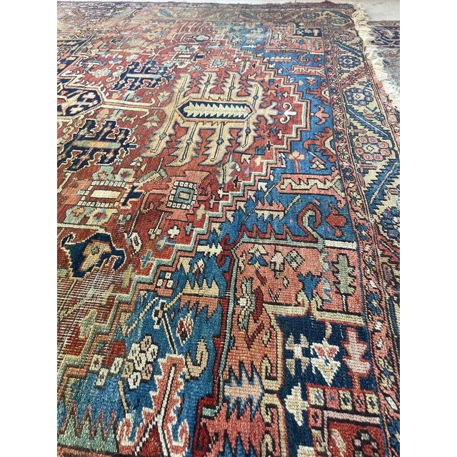 Antique Heriz Fantastic Personality & Colors, C. 1910-20's Rug 9 x 12 For Sale - Image 12 of 16