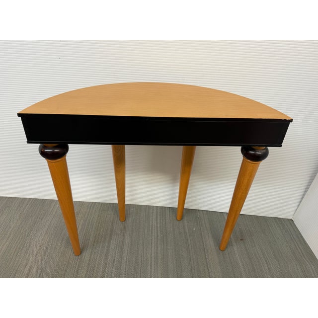 Bombay Company Art Deco Demilune Console Table For Sale - Image 11 of 12