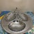 1980s Vintage Regency Style Silver Tone Triple Shell Divided Serving Tray With Stylized Handle For Sale - Image 5 of 5