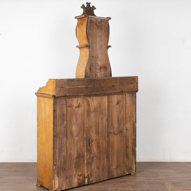 19th Century Original Painted Swedish Pine Clock Cabinet For Sale - Image 12 of 12