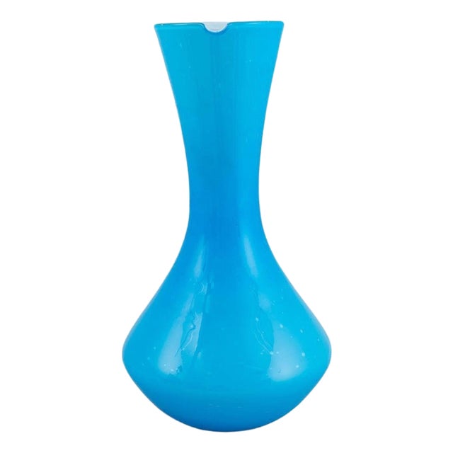 20th Century Italian Blue Glass Jug For Sale