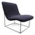 1970s Milo Baughman Style Mid-Century Modern Chrome Scoop Lounge Chair For Sale