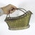 Metal Vintage Brass Wine Bottle Holder Carrying Basket For Sale - Image 7 of 10