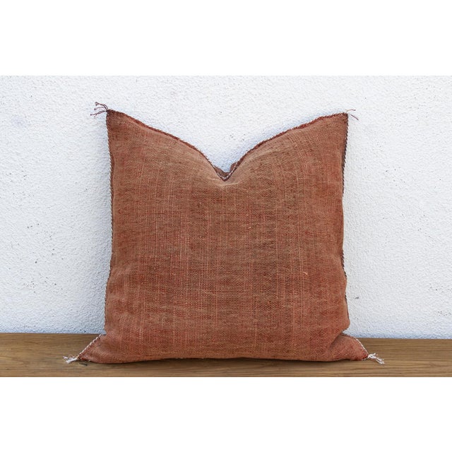 24" Terracotta Star Moroccan Silk Pillow For Sale - Image 4 of 7