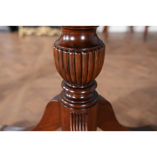 Wood Traditional Long Oval Mahogany Dining Table For Sale - Image 7 of 11
