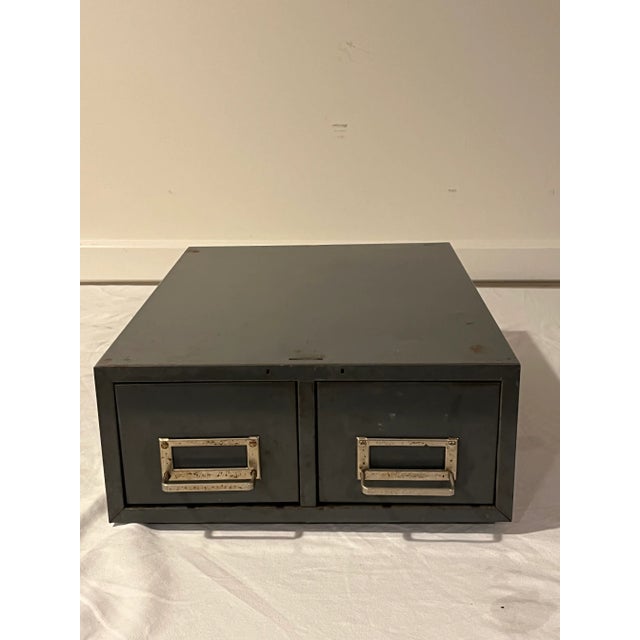 1960s Vintage Metal Interlocking Cabinet For Sale - Image 9 of 9