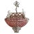 Boat Shape Four-Light Chandelier with Polychrome beading For Sale - Image 6 of 6