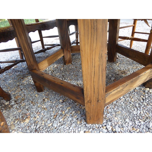 1800's Chestnut Country Dining Table / Seats 8+ For Sale In Nashville - Image 6 of 9